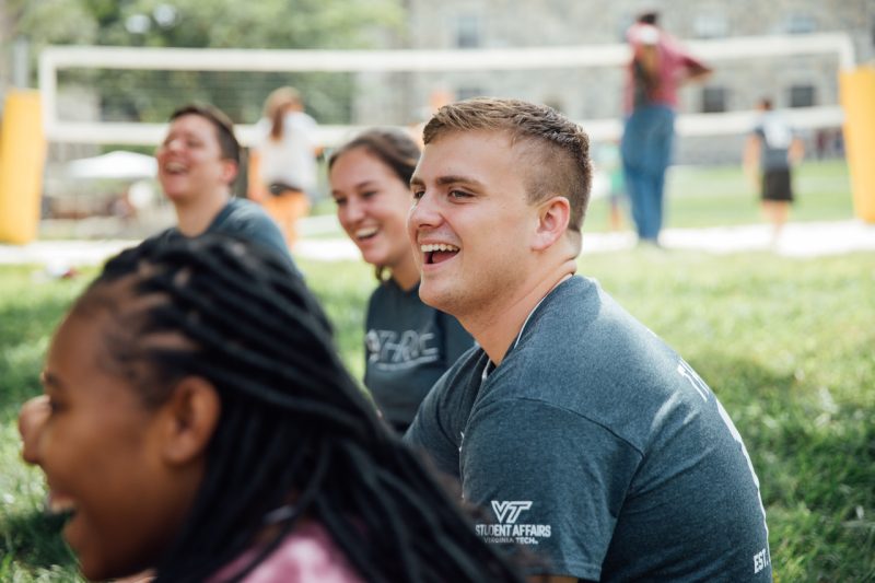 Hokies at a football game